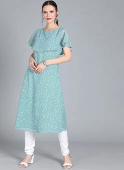 White N Blue Sleeveless Kurta Set After Six Wear -C Bazaar Shop White N Blue Sleeveless Kurta Set KSBS01911460RTW u