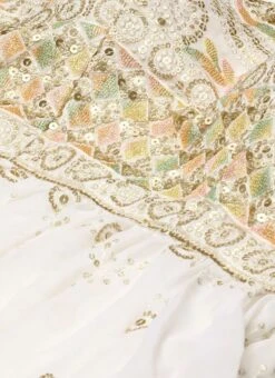 Top From White N Pink Peplum Top Gharara Set After Six Wear -C Bazaar Shop White N Pink Peplum Top Gharara Set IWBS02209675 rrc1