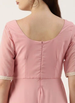 White Net Embroidered Jacket Style Gown Festive Wear -C Bazaar Shop White Net Embroidered Jacket Style Gown IWBS02301760 rrc2