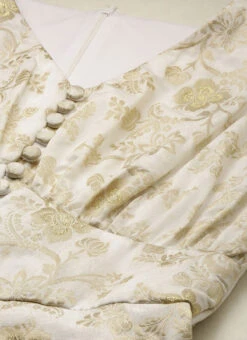 White Nylon Jacquard Festive Wear -C Bazaar Shop White Nylon Jacquard DRBS02301036 rrc1