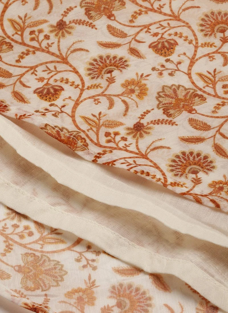 White Printed Art Silk Mini Dress After Six Wear 8 White Printed Art Silk Mini Dress After Six Wear - Image 8