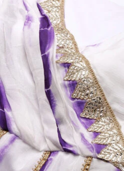 Top From White Tie N Dye Indo Western Co Ords Set After Six Wear -C Bazaar Shop White Tie N Dye Indo Western Co Ords Set IWBS02210999 rrc3