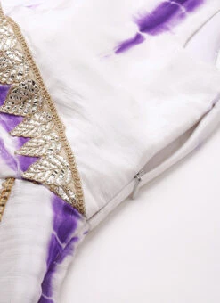 Top From White Tie N Dye Indo Western Co Ords Set After Six Wear -C Bazaar Shop White Tie N Dye Indo Western Co Ords Set IWBS02210999 rrc4