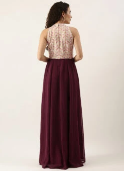 White Tie N Dye Nylon Purple Flared Dress Festive Wear 11 White Tie N Dye Nylon Purple Flared Dress Festive Wear -C Bazaar Shop White Tie N Dye Nylon Purple Flared Dress DRBS02110978 b