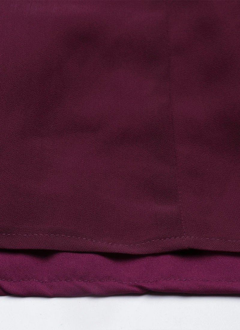 White Tie N Dye Nylon Purple Flared Dress Festive Wear 8 White Tie N Dye Nylon Purple Flared Dress Festive Wear - Image 8