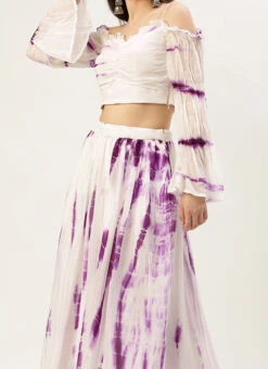 Skirt From White Viscose Tie N Dye Co Ords Set After Six Wear