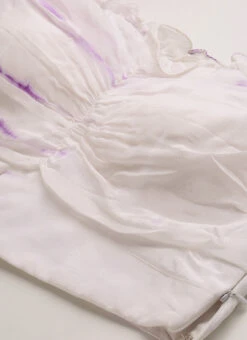 Skirt From White Viscose Tie N Dye Co Ords Set After Six Wear -C Bazaar Shop White Viscose Tie N Dye Co Ords Set IWBS02211253 rrc1