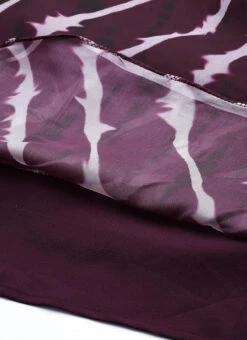 Wine Digital Printed Organza Dress Party Wear -C Bazaar Shop Wine Digital Printed Organza Dress DRBS02303827 rrc3
