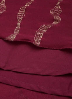 Wine Foil Printed Chinon Maxi Dress Festive Wear -C Bazaar Shop Wine Foil Printed Chinon Maxi Dress DRBS02211200 rrc3