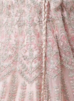 Pink Net Thread Zari Embroidered N Hand Work Umbrella Lehenga Choli Wedding Wear -C Bazaar Shop Women Pink Net Thread Zari Embroidered N Hand Work Umbrella Lehenga Choli GHCBF5371 rrc2