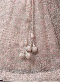 Pink Net Thread Zari Embroidered N Hand Work Umbrella Lehenga Choli Wedding Wear -C Bazaar Shop Women Pink Net Thread Zari Embroidered N Hand Work Umbrella Lehenga Choli GHCBF5371 rrc3