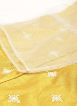 Yellow Art Silk Embroidered Jumpsuit Party Wear -C Bazaar Shop Yellow Art Silk Embroidered Jumpsuit DRBS02209681 rrc4