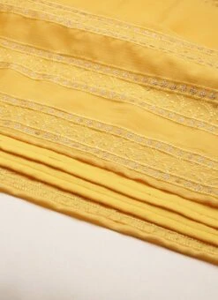 Yellow Chinon Kaftan Dress Festive Wear -C Bazaar Shop Yellow Chinon Kaftan Dress DRBS02204754 rrc3