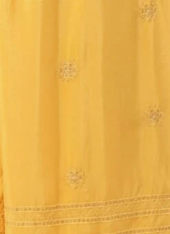 Yellow Chinon Kaftan Dress Festive Wear -C Bazaar Shop Yellow Chinon Kaftan Dress DRBS02204754 rrc4