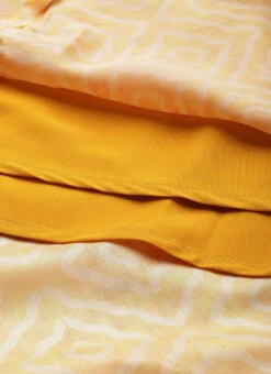 Yellow Digital Print High N Low Style Dress After Six Wear -C Bazaar Shop Yellow Digital Print High N Low Style Dress DRBS02306371 rrc4