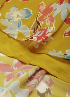 Yellow Digital Printed Dress After Six Wear -C Bazaar Shop Yellow Digital Printed Dress DRBS02208547 rrc3