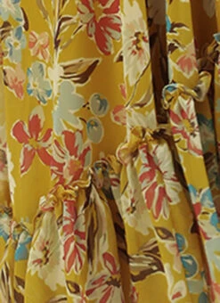 Yellow Digital Printed Dress After Six Wear -C Bazaar Shop Yellow Digital Printed Dress DRBS02208547 rrc4