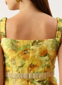 Top From Yellow Digital Printed Organza Suit Set After Six Wear 13 Top From Yellow Digital Printed Organza Suit Set After Six Wear -C Bazaar Shop Yellow Digital Printed Organza Suit Set SLBS02212594 rrc2 1