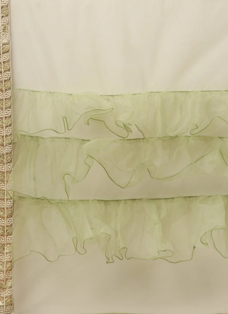 Top From Yellow Digital Printed Organza Suit Set After Six Wear 8 Top From Yellow Digital Printed Organza Suit Set After Six Wear - Image 8