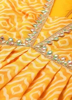 Dupatta From Yellow Digital Printed Alia Cut Sharara Suit After Six Wear -C Bazaar Shop Yellow Digital Printed Sharara Suit SLBS02306377 rrc1 1