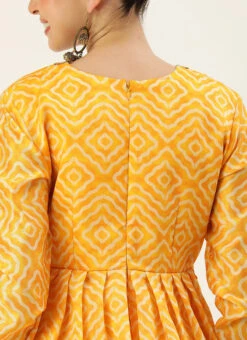 Top From Yellow Digital Printed Alia Cut Sharara Suit After Six Wear -C Bazaar Shop Yellow Digital Printed Sharara Suit SLBS02306377 rrc3