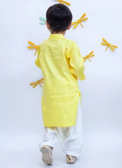 Yellow Dori Kurta Pyjama 5 Yellow Dori Kurta Pyjama -C Bazaar Shop Yellow Dori Kurta Pyjama KBDDFK1746 b