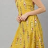 Yellow Embroidered Chinon Top Festive Wear