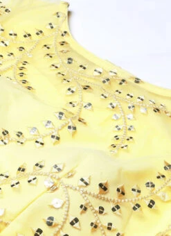 Skirt From Yellow Embroidered Crop Top N Skirt After Six Wear -C Bazaar Shop Yellow Embroidered Crop Top N Skirt IWBS02301682 rrc1