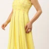 Yellow Embroidered Georgette Kali Gown Festive Wear