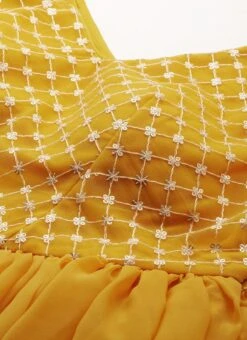 Yellow Embroidered Net Anarkali Set Festive Wear -C Bazaar Shop Yellow Embroidered Net Anarkali set SLBS02205084 rrc1