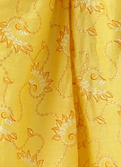 Yellow Foil Printed Jumpsuit Festive Wear -C Bazaar Shop Yellow Foil Printed Jumpsuit DRBS02208466 rrc4