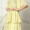 Dupatta From Yellow Georgette Embroidered Palazzo Suit After Six Wear