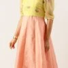 Dupatta From Yellow Georgette N Peach Kali Anarkali After Six Wear