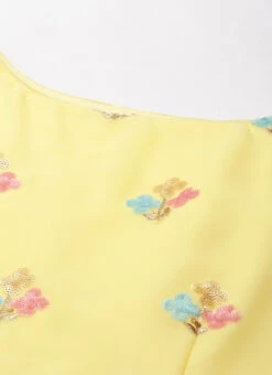 Yellow Georgette N Peach Kali Anarkali Festive Wear -C Bazaar Shop Yellow Georgette N Peach Kali Anarkali SLBS02301710 rrc1