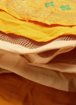 Yellow N Green Taffeta Jacquard Anarkali Suit Festive Wear -C Bazaar Shop Yellow N Green Taffeta Jacquard Anarkali Suit SLBS02301047 rrc4