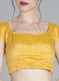 Yellow N Turquoise Contrast Half N Half Saree Festive Wear -C Bazaar Shop Yellow N Turquoise Contrast Half N Half Saree SABS01910284 rrc1