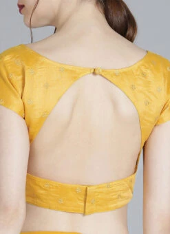 Yellow N Turquoise Contrast Half N Half Saree Festive Wear -C Bazaar Shop Yellow N Turquoise Contrast Half N Half Saree SABS01910284 rrc2