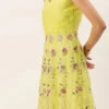 Yellow Organza Embroidered Gown Festive Wear