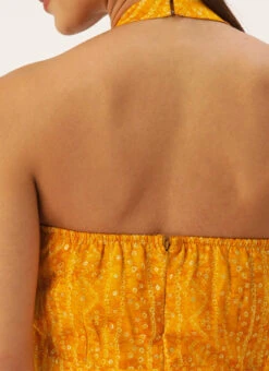 Why Kiki Dress Yellow Printed Halter Neck Floor Length Gown Festive Wear 12 Why Kiki Dress Yellow Printed Halter Neck Floor Length Gown Festive Wear -C Bazaar Shop Yellow Printed Halter Neck Floor Length Gown IWBS02110888 rrc2