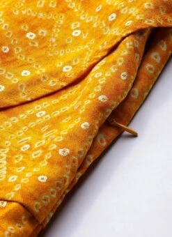 Yellow Printed Viscose Dress After Six Wear -C Bazaar Shop Yellow Printed Viscose Dress DRBS02110830 rrc2