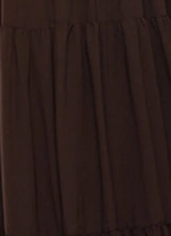 Yellow Rayon N Brown Georgette Gathers Dress After Six Wear -C Bazaar Shop Yellow Rayon N Brown Georgette Gathers Dress DRBS02302147 rrc3