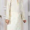 Yellow Silk Embroidered Kurta Pyjama Party Wear