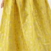 Yellow Taffeta Jacquard Skirt Festive Wear