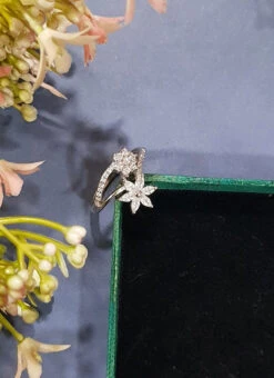 Aquamarine Silver Brass Ring Party Wear -C Bazaar Shop aquamarine silver brass ring hjrddrj11517h b