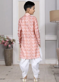 Beige Art Silk Printed Kurta Pyjama Party Wear -C Bazaar Shop beige art silk printed kurta pyjama kdmrg12014 b