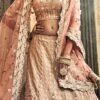 Beige Georgette A Line Lehenga Wedding Wear