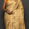 Beige Kanjeevaram Silk Weaving Work Saree Festive Wear