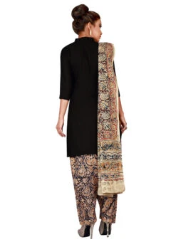 Beige N Black Cotton Patiala Pant After Six Wear -C Bazaar Shop beige n black cotton patiala pant wbpat021 b