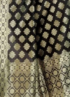 Black Art Silk Benarasi Dupatta Party Wear