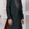 Black Art Silk Embroidered Kurta Pyjama Party Wear